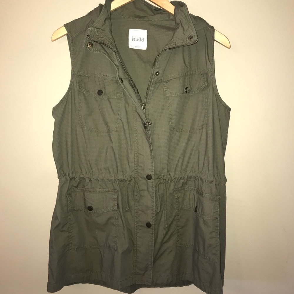 Army Green Hooded Vest
